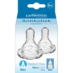 Dr. Brown's speen standaardfles fase 2 - 2 stuks wit