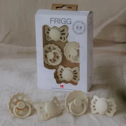 Frigg baby's eeste fopspeen 4-pack Ecru