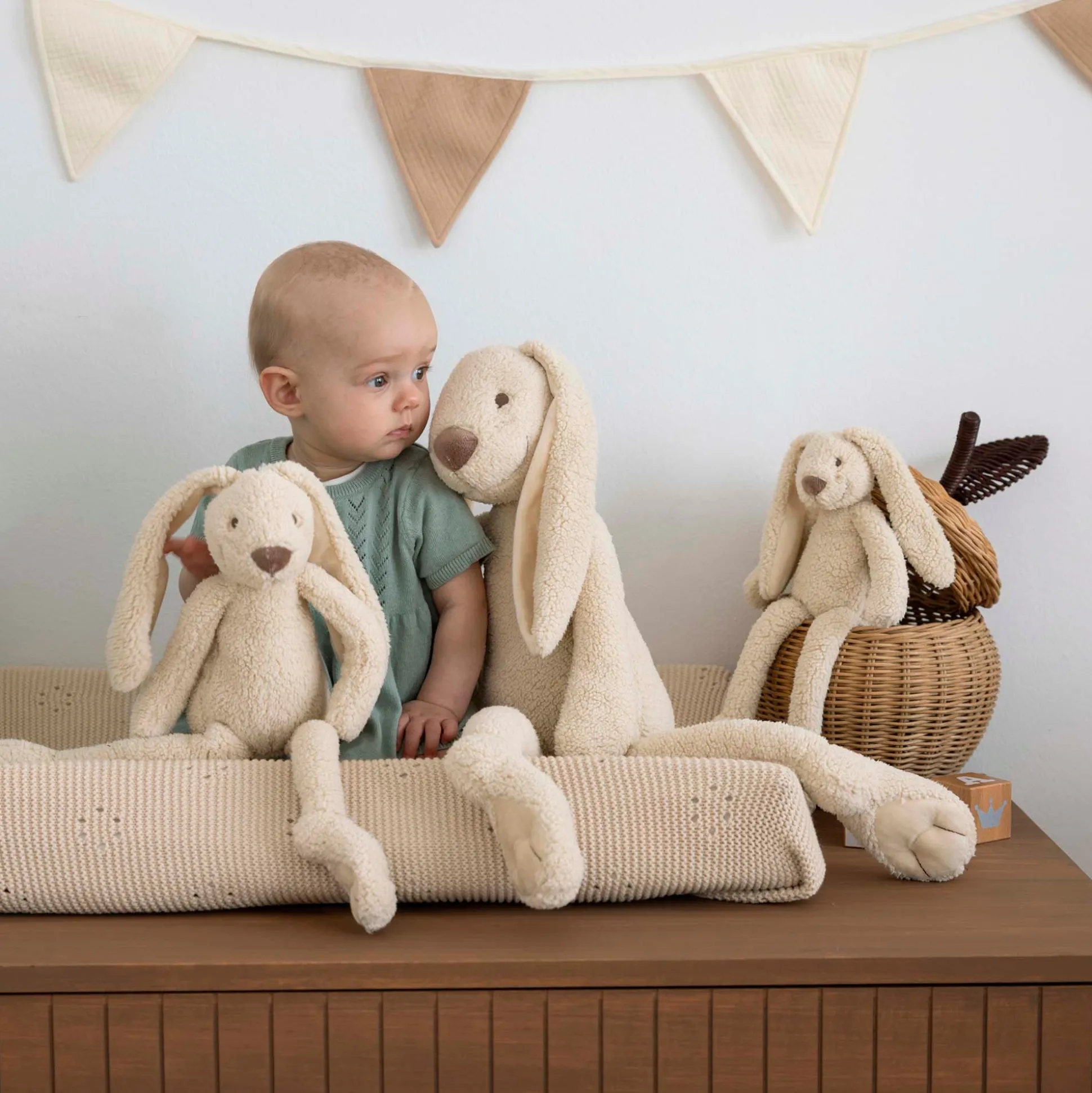 Happy Horse knuffel Rabbit Richie recycled 38cm Beigebrown