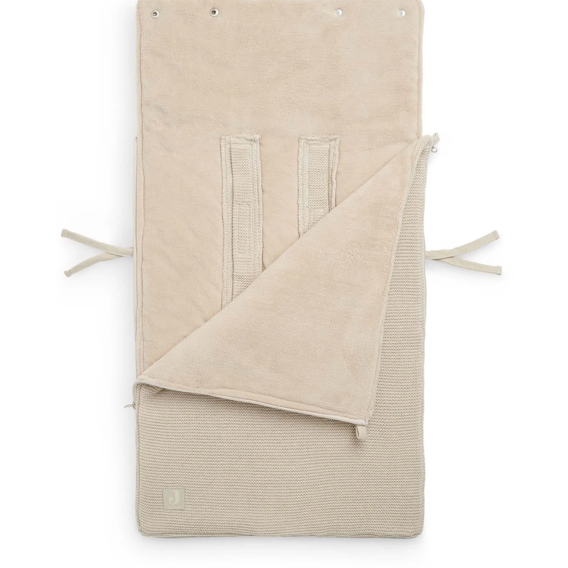 Jollein autostoel voetenzak Basic Knit Nougat