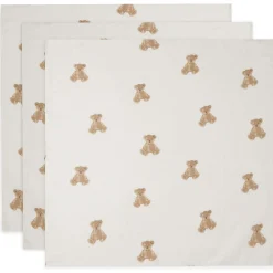 Jollein hydrofiele luiers beer 3 stuks  wit