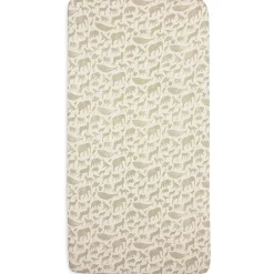 Jollein ledikanthoeslaken animals wit