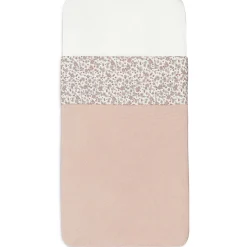 Jollein ledikantlaken retro flowers wit