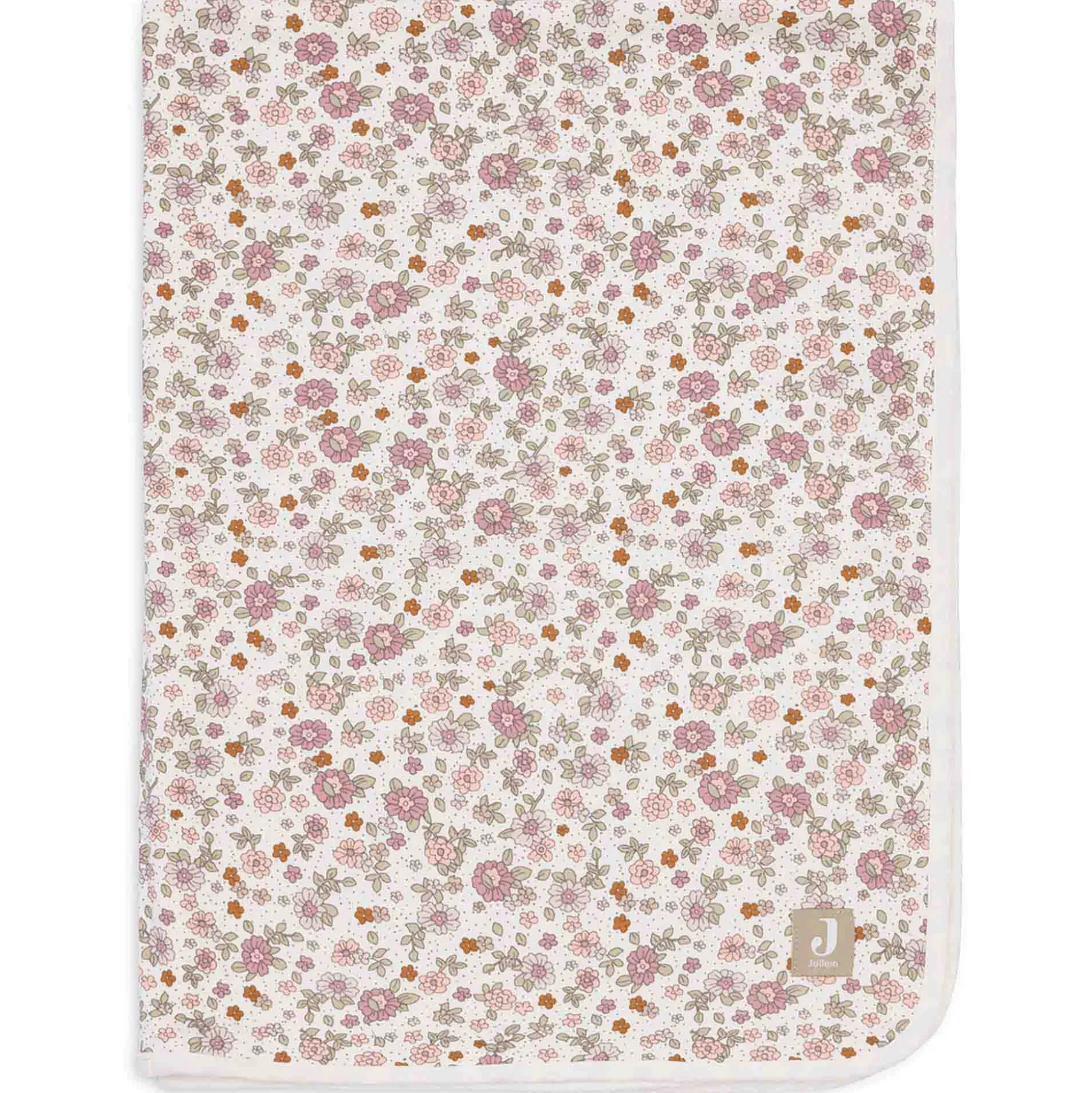 Jollein wiegdeken retro flowers wit