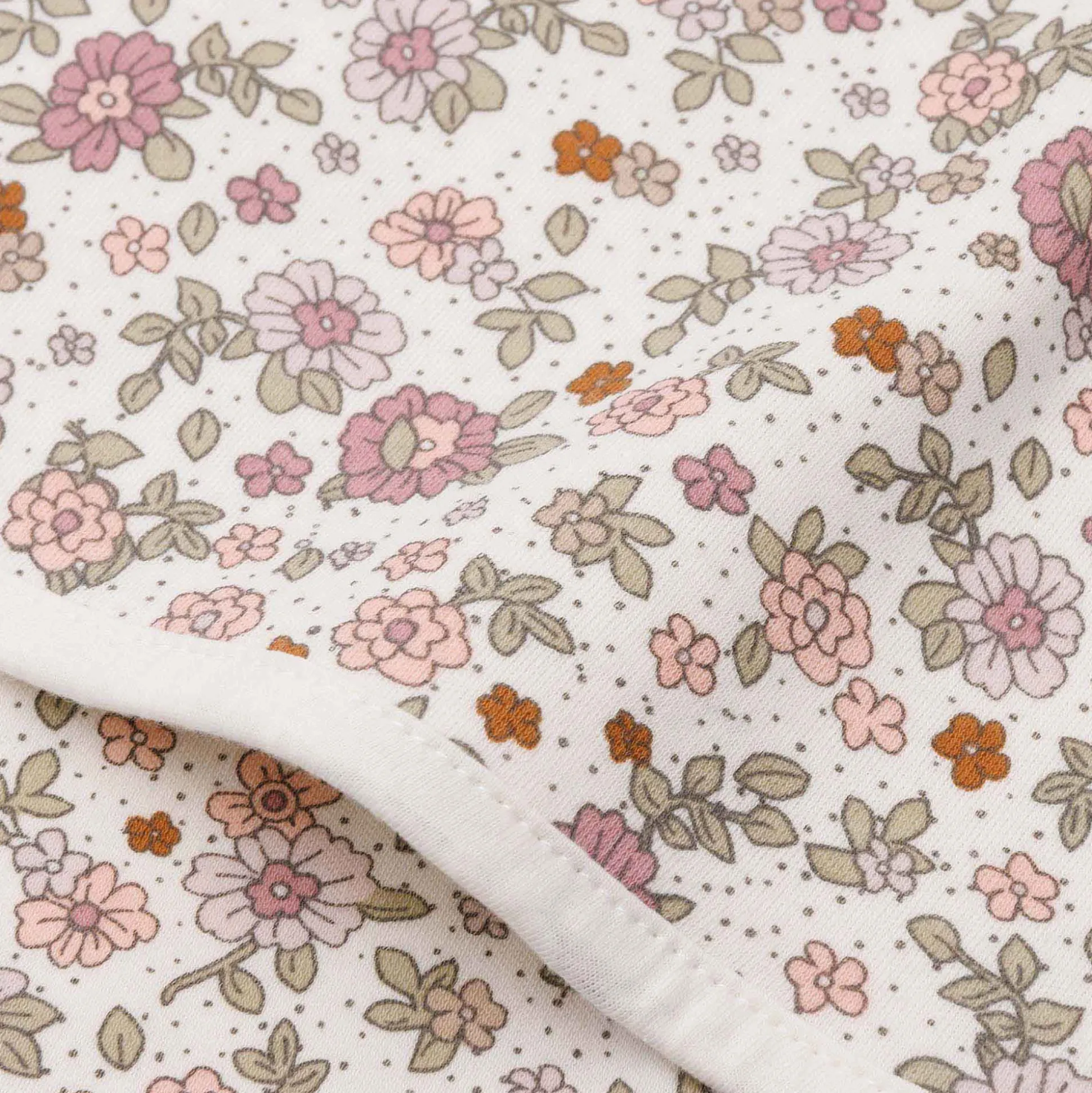 Jollein wiegdeken retro flowers wit