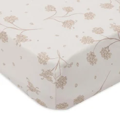 Jollein wieghoeslaken leafy dreams wit