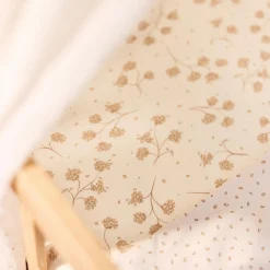 Jollein wieghoeslaken leafy dreams wit