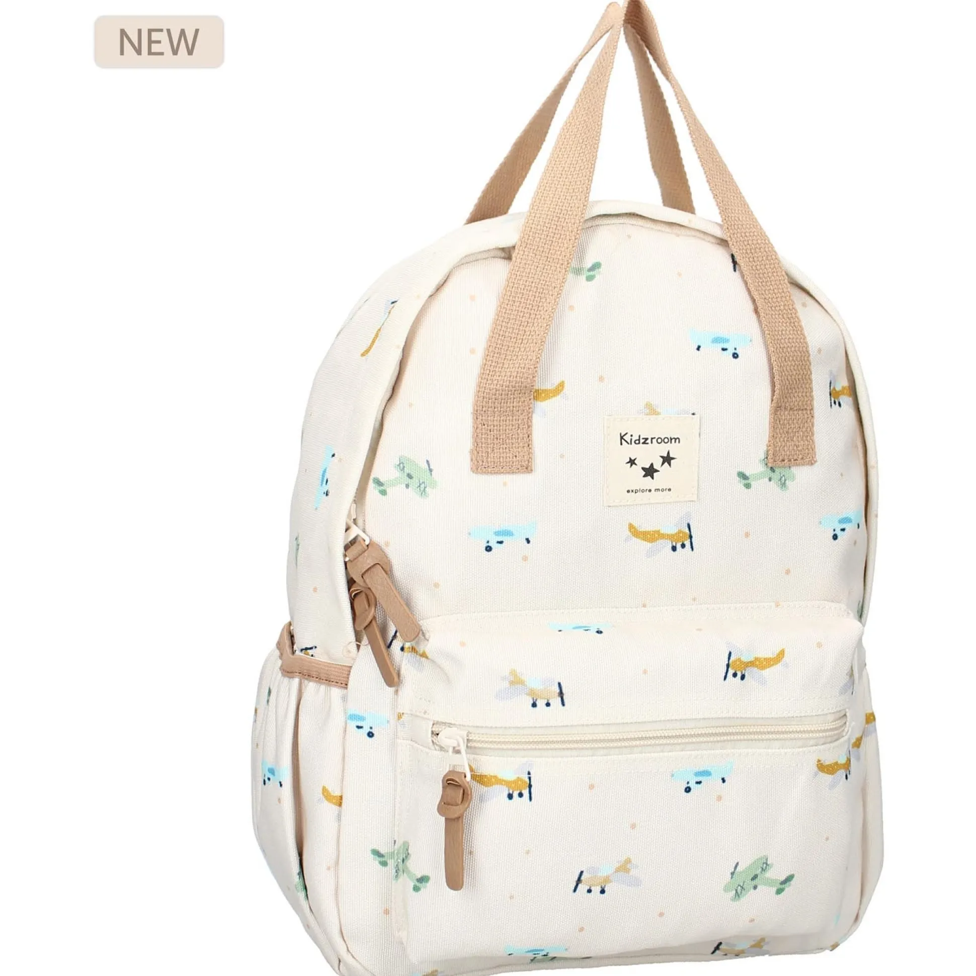 Kidzroom kinderrugtas vliegtuig Ecru