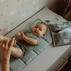 KipKep verschoningsmatje+luieretui combiset Pale Green