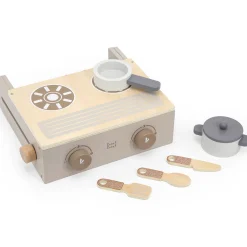 Label Label houten cooker / keuken set Beigebrown