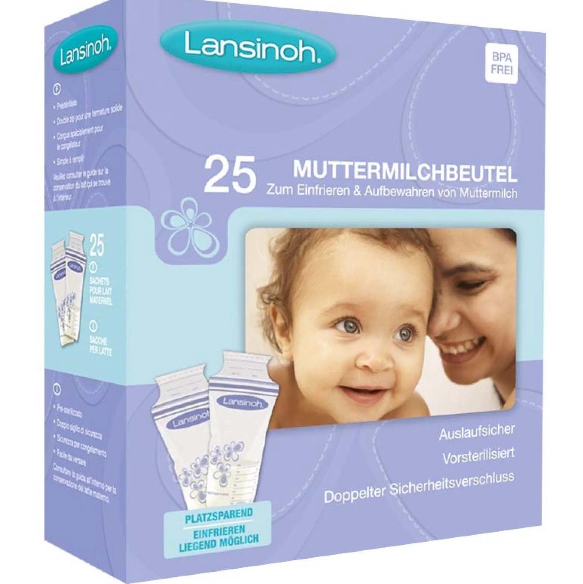 Lansinoh moedermelk bewaarzakjes 180ml - 25 stuks
