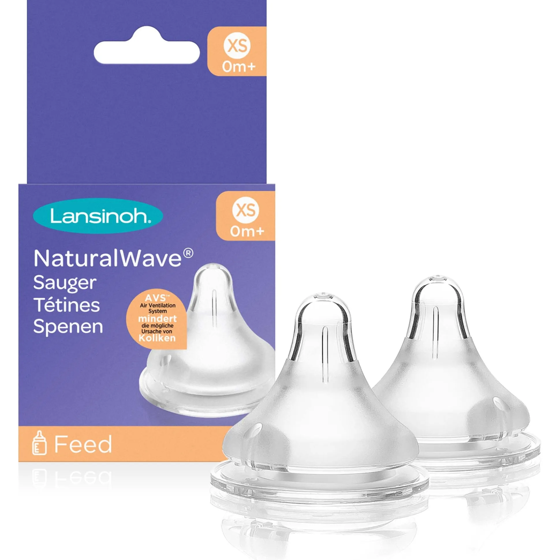 Lansinoh Natural Wave flesspeen ExtraSmall wit