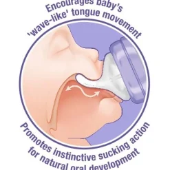 Lansinoh Natural Wave flesspeen Large 2 stuks naturel