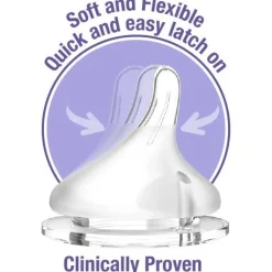 Lansinoh Natural Wave flesspeen Large 2 stuks naturel