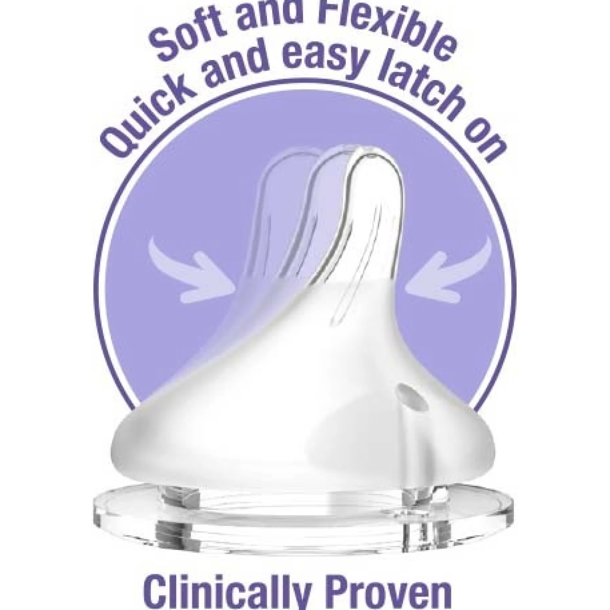 Lansinoh Natural Wave flesspeen Large 2 stuks naturel