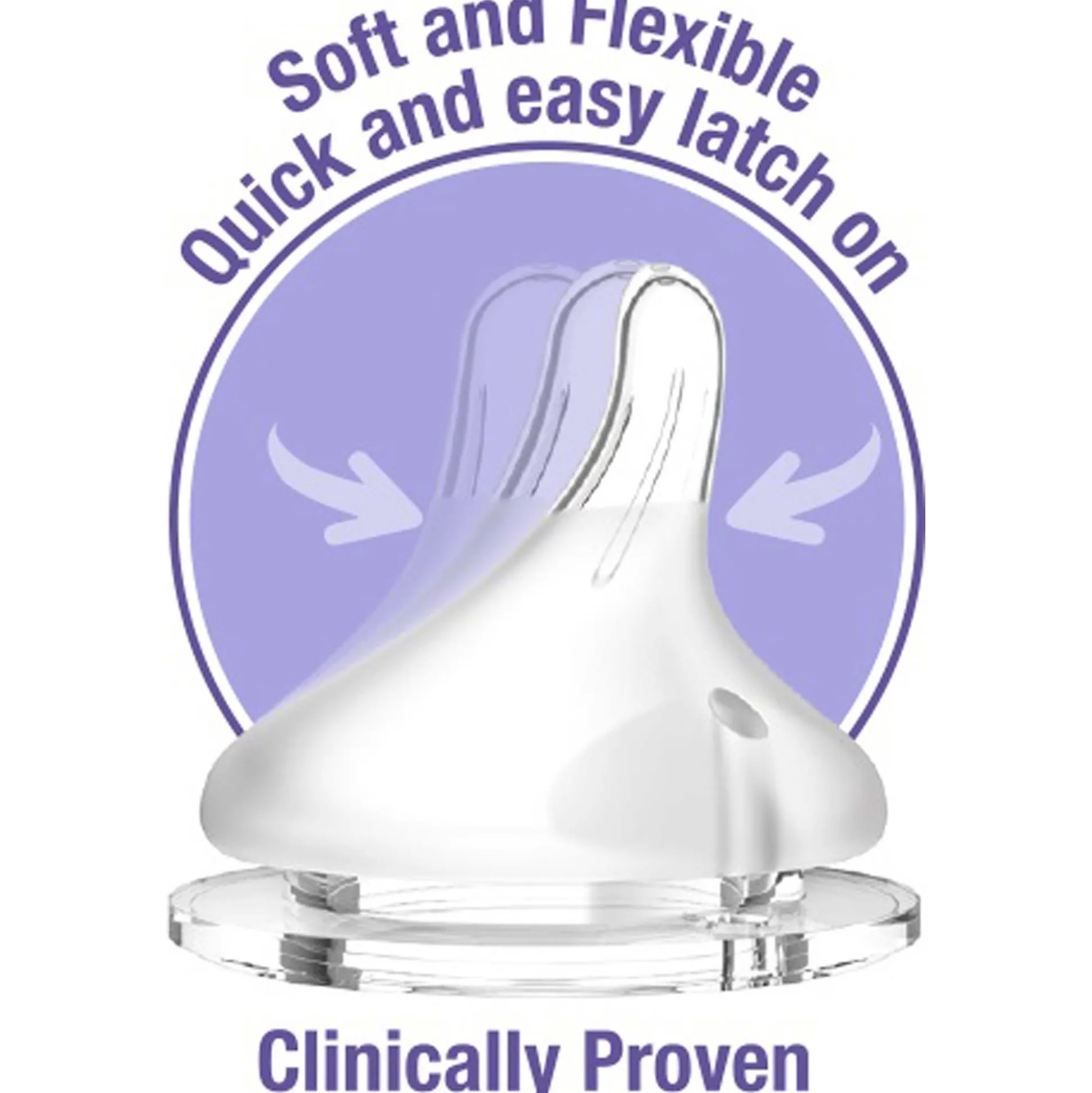 Lansinoh Natural Wave flesspeen Medium 2 stuks naturel