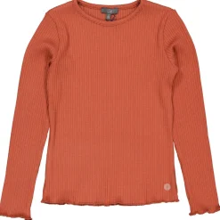 LEVV peuter shirt lange mouwen effen oranje