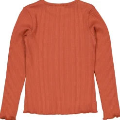 LEVV peuter shirt lange mouwen effen oranje