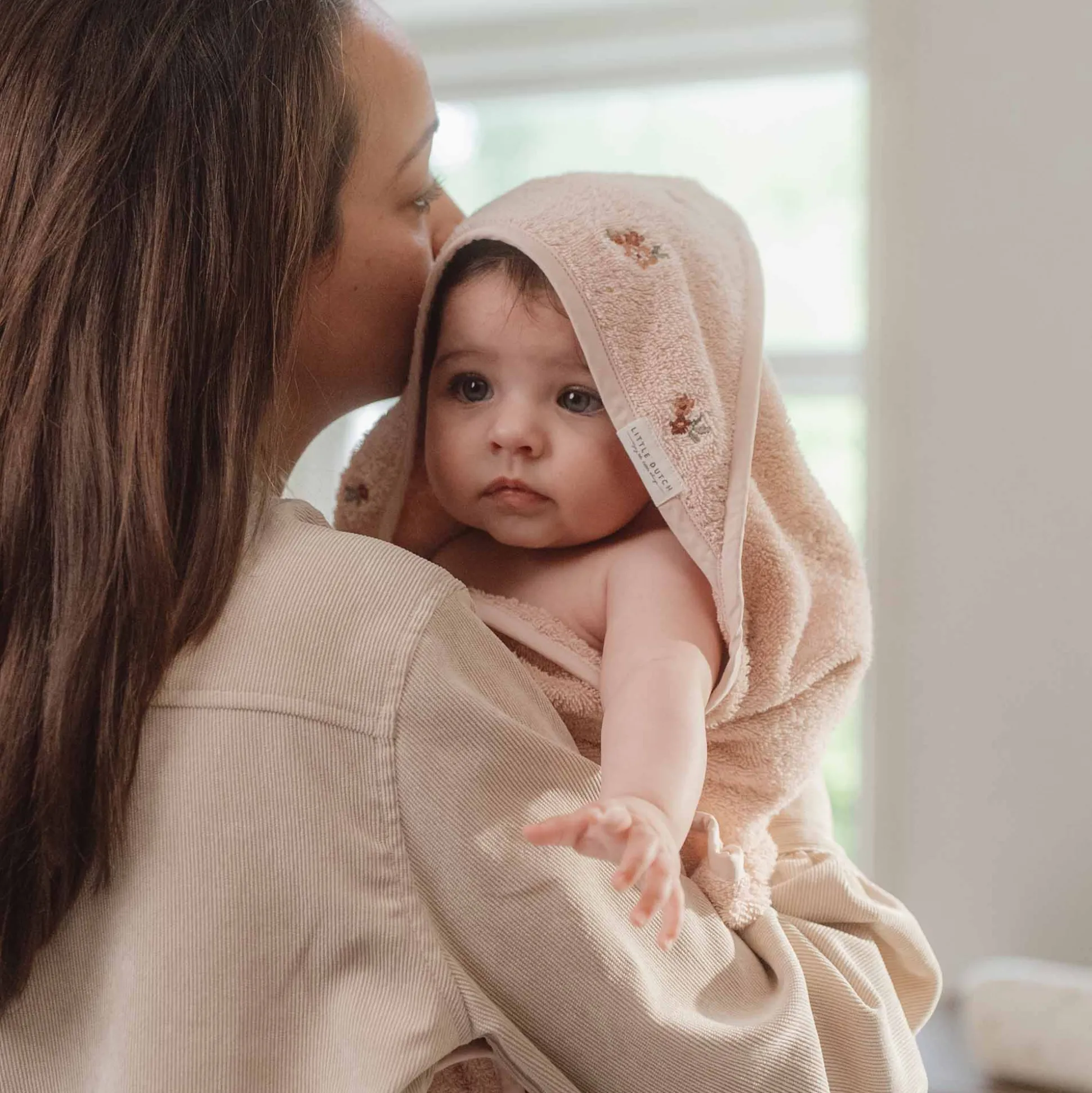 Little Dutch badcape blossom roze