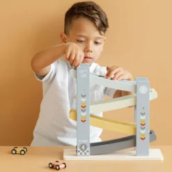 Little Dutch houten autobaan - rollerbaan Midblue