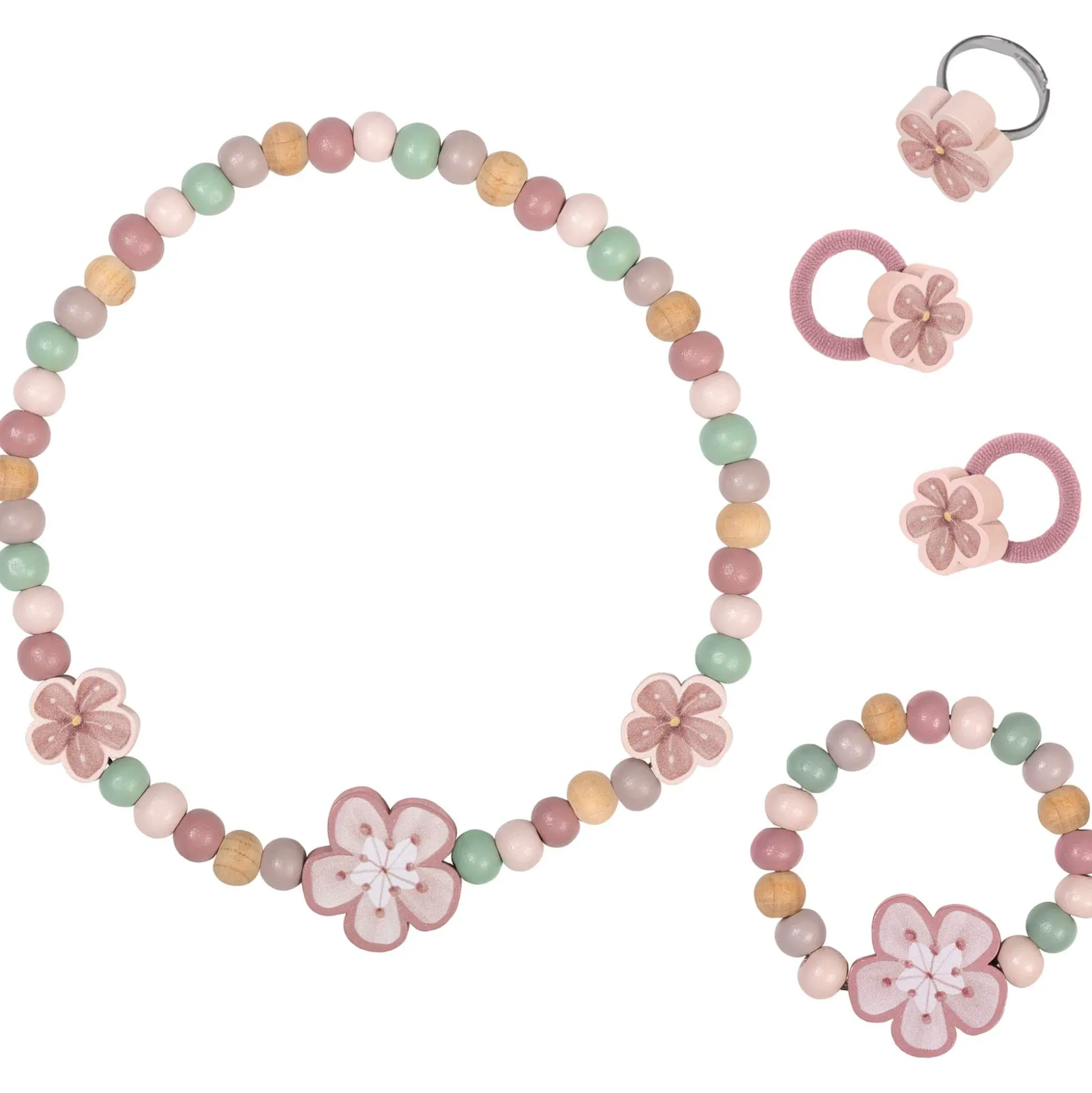 Little Dutch houten juwelenset flowers Multi