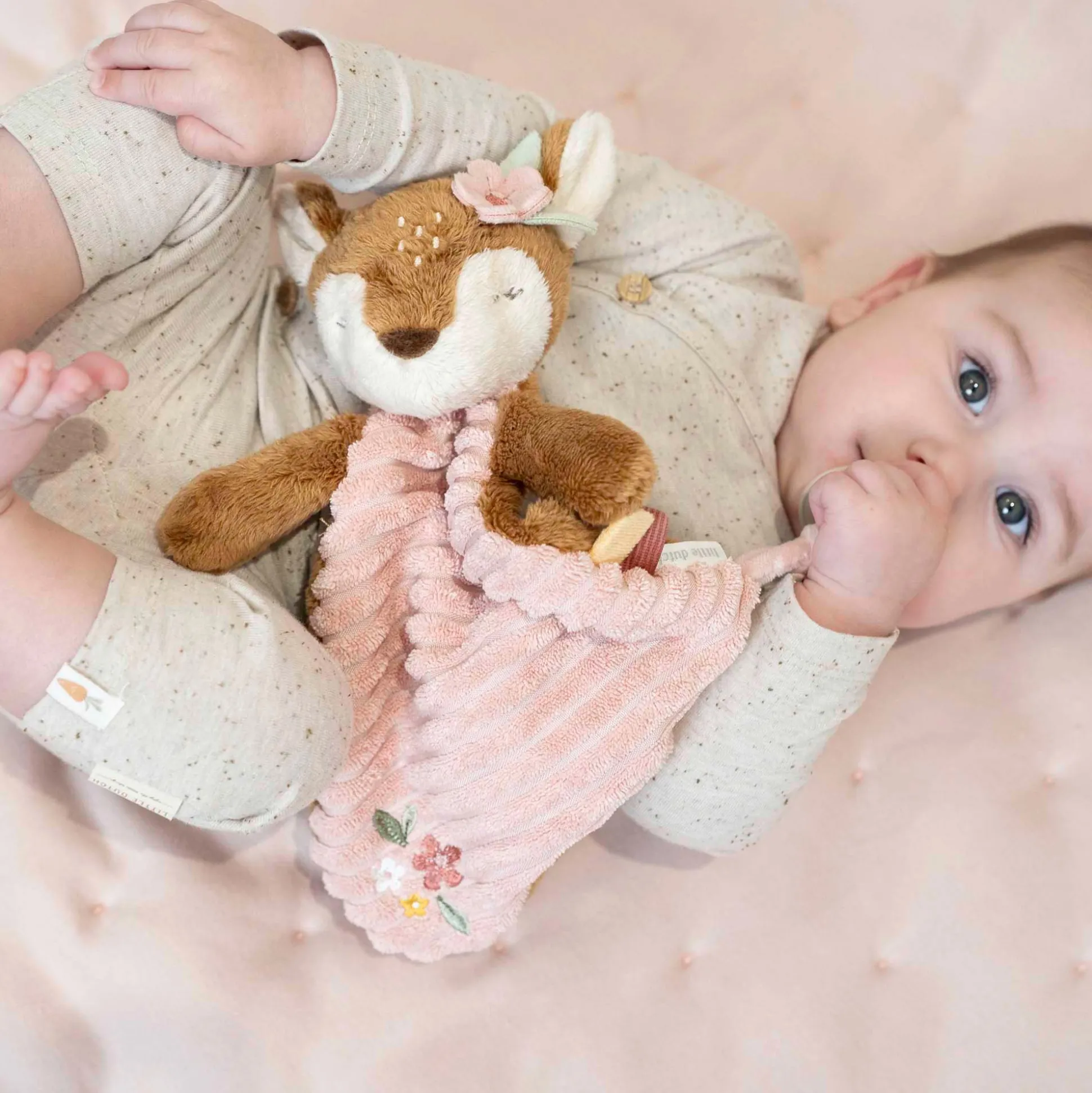 Little Dutch knuffeldoekje Fairy Garden bruin