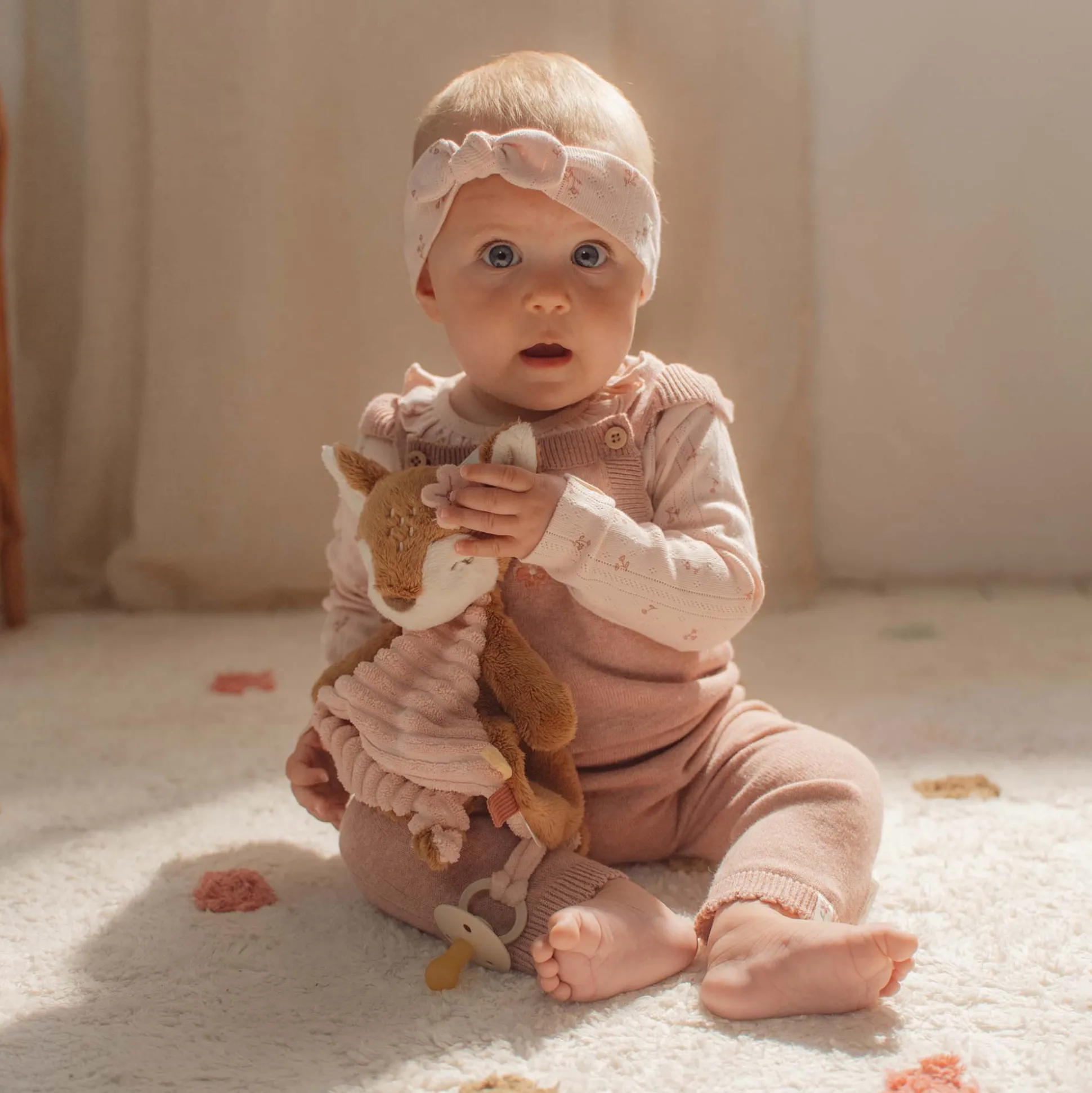 Little Dutch knuffeldoekje Fairy Garden bruin