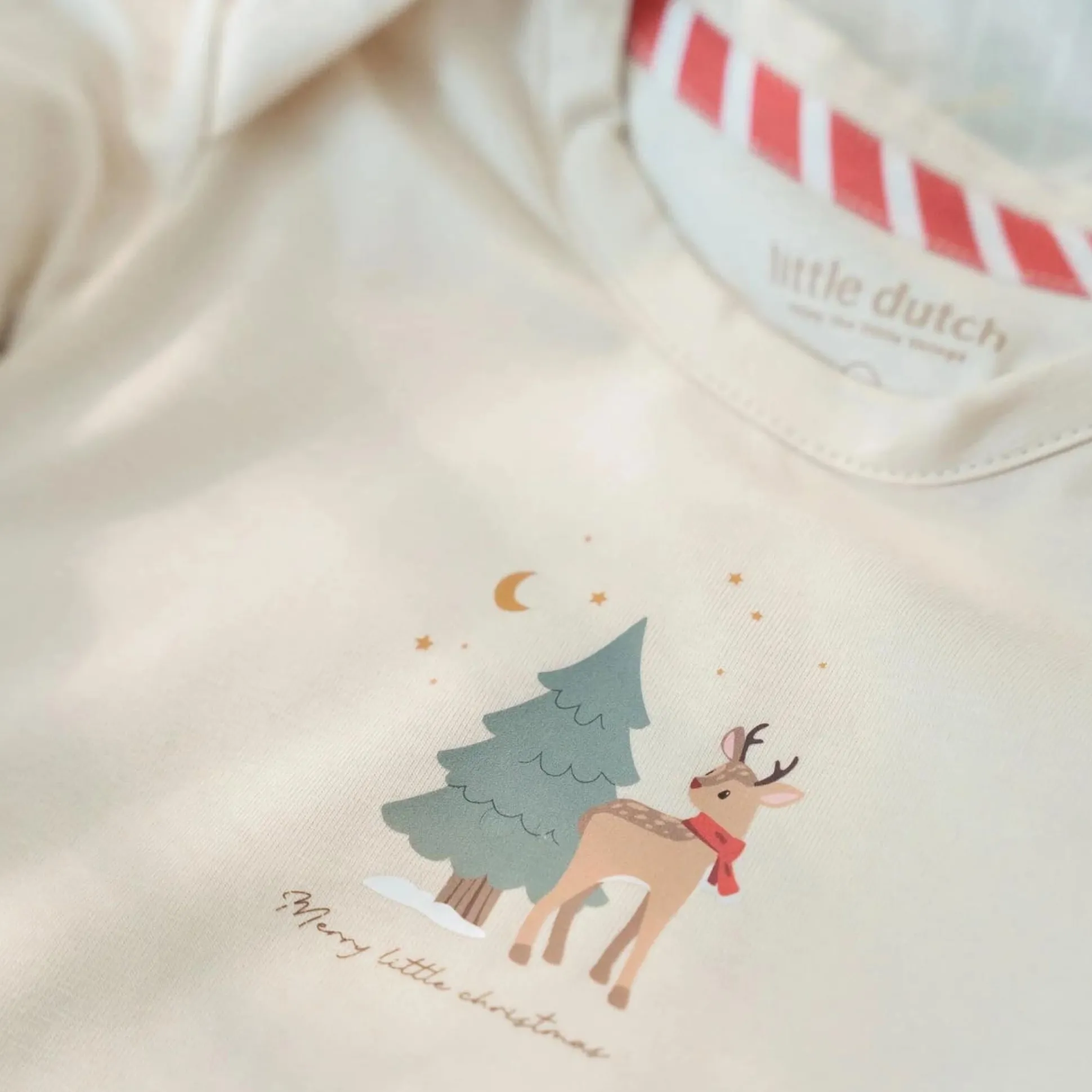 Little dutch 2-pack romper kerst Beigebrown