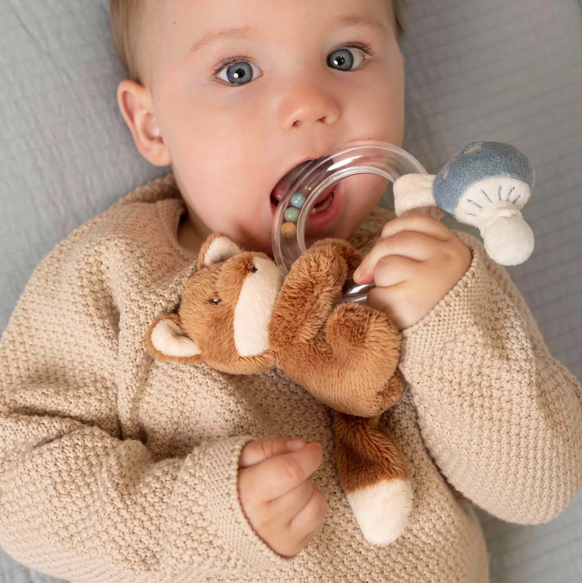 Little Dutch ringrammelaar Forest Friends Lightbrown