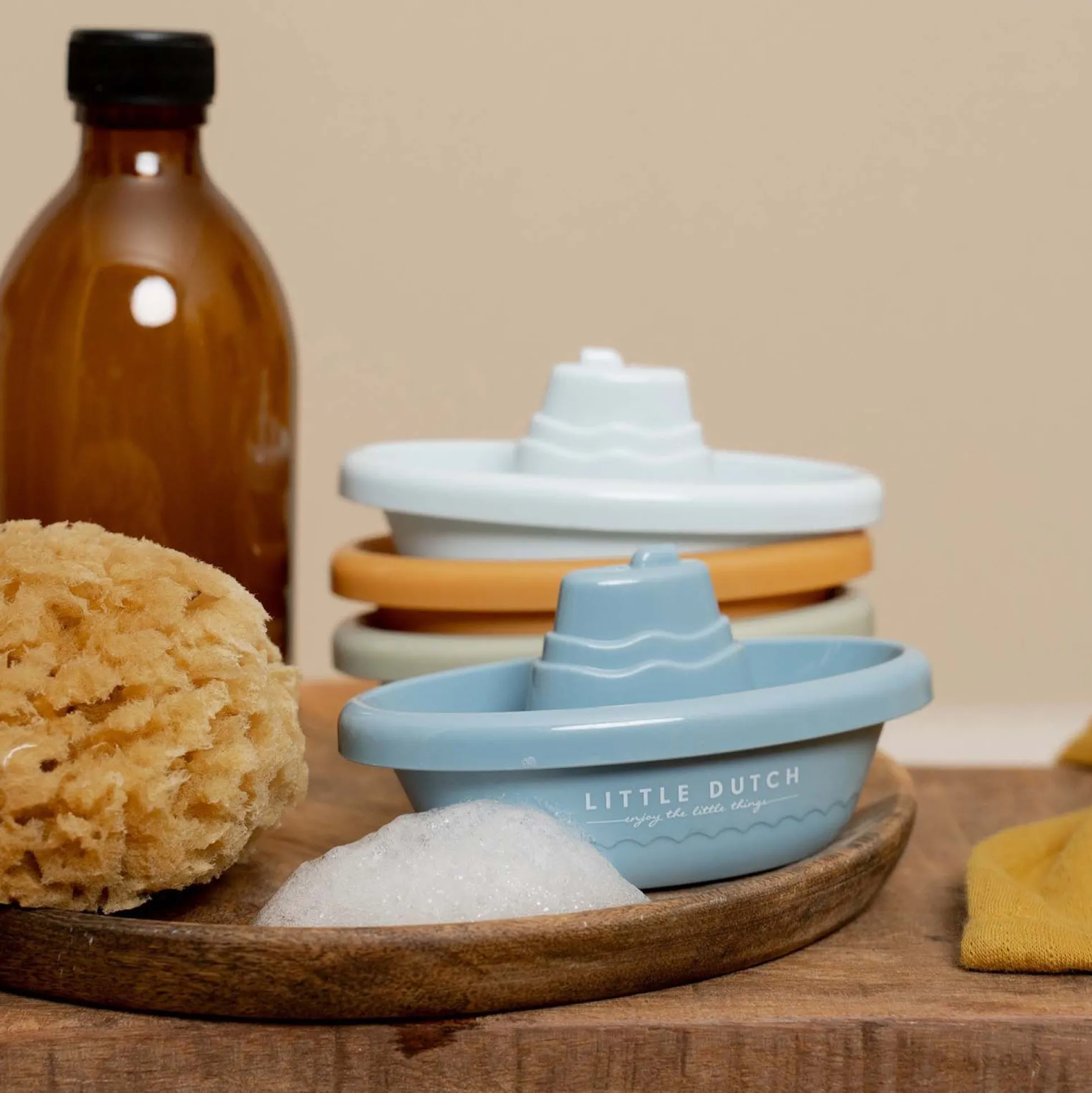 Little Dutch stapelbare badbootjes - 4 stuks Blue