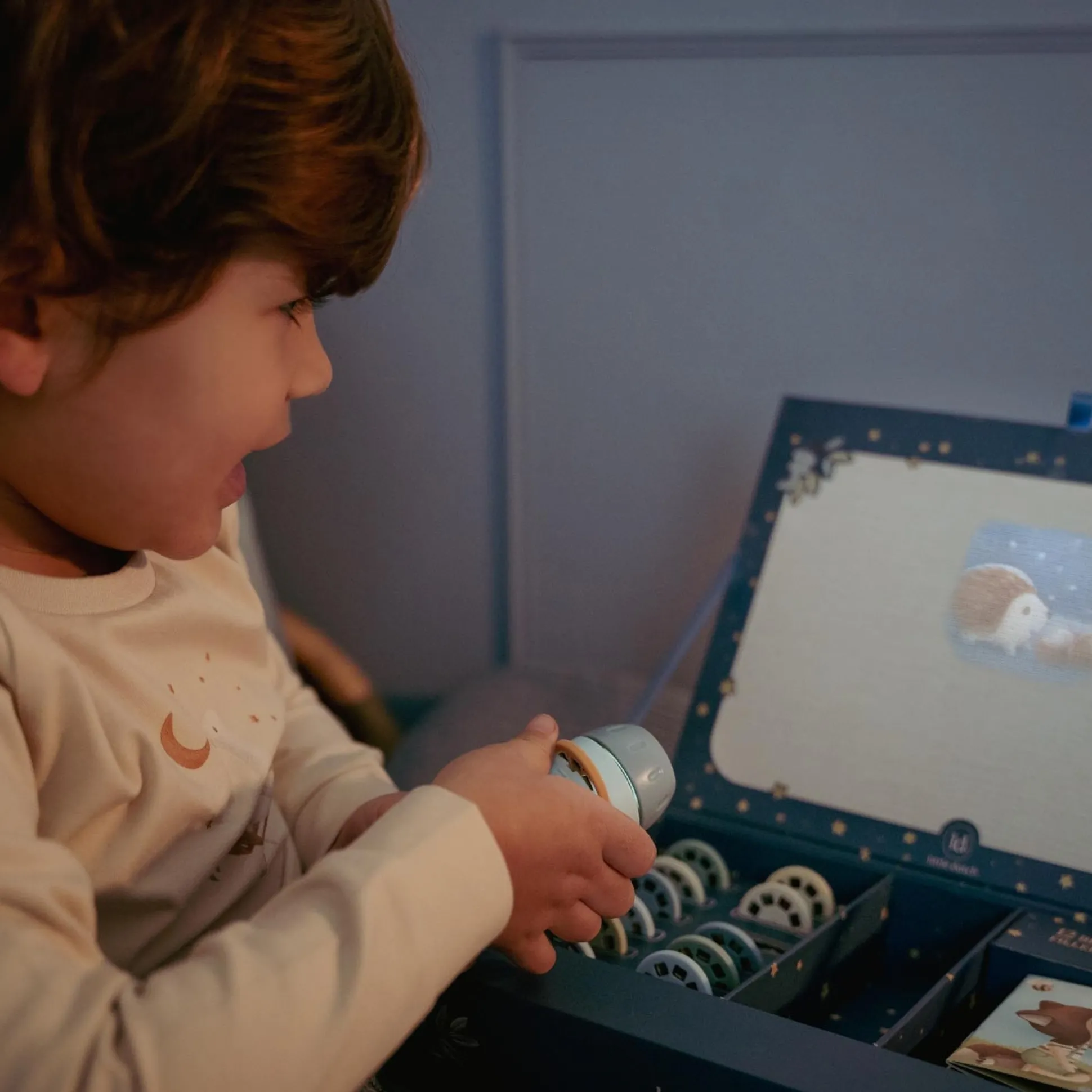 Little Dutch verhalen projector zaklamp Blue