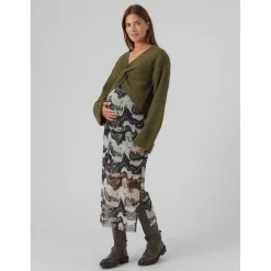 Mamalicious zwangerschapstrui lange mouwen effen groen