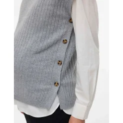 Mamalicious zwangerschapstrui mouwloos effen grijs