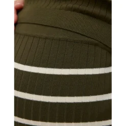 Mamalicious zwangerschapsrok knielengte strepen groen