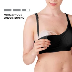 Medela 3-in-1 Borstvoedings- en kolfbeha - Zwart - maat L
