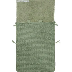 Meyco autostoel voetenzak Wafel Teddy Olivegreen