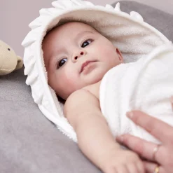 Meyco badcape ruffle wit