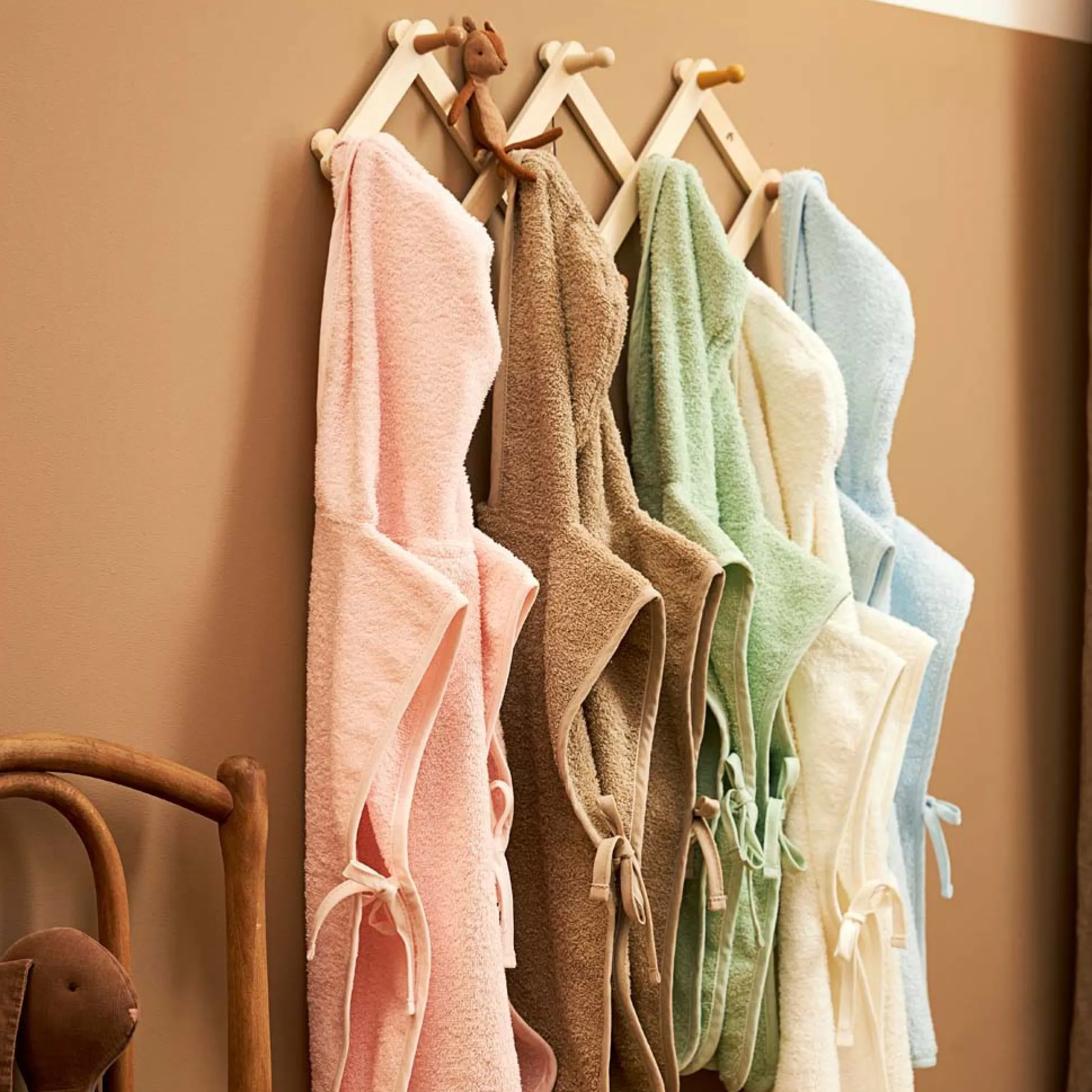 Meyco badponcho badstof roze