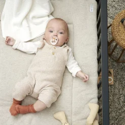 Meyco boxkleed Knit basic met teddy Sandbrown