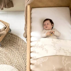 Meyco ledikantdeken branches beige