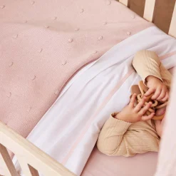 Meyco ledikantdeken knots roze