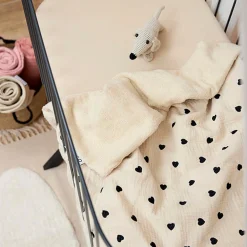 Meyco ledikantdeken sweet heart wit