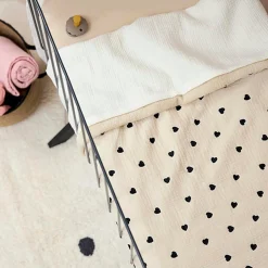 Meyco ledikantdeken sweet heart wit