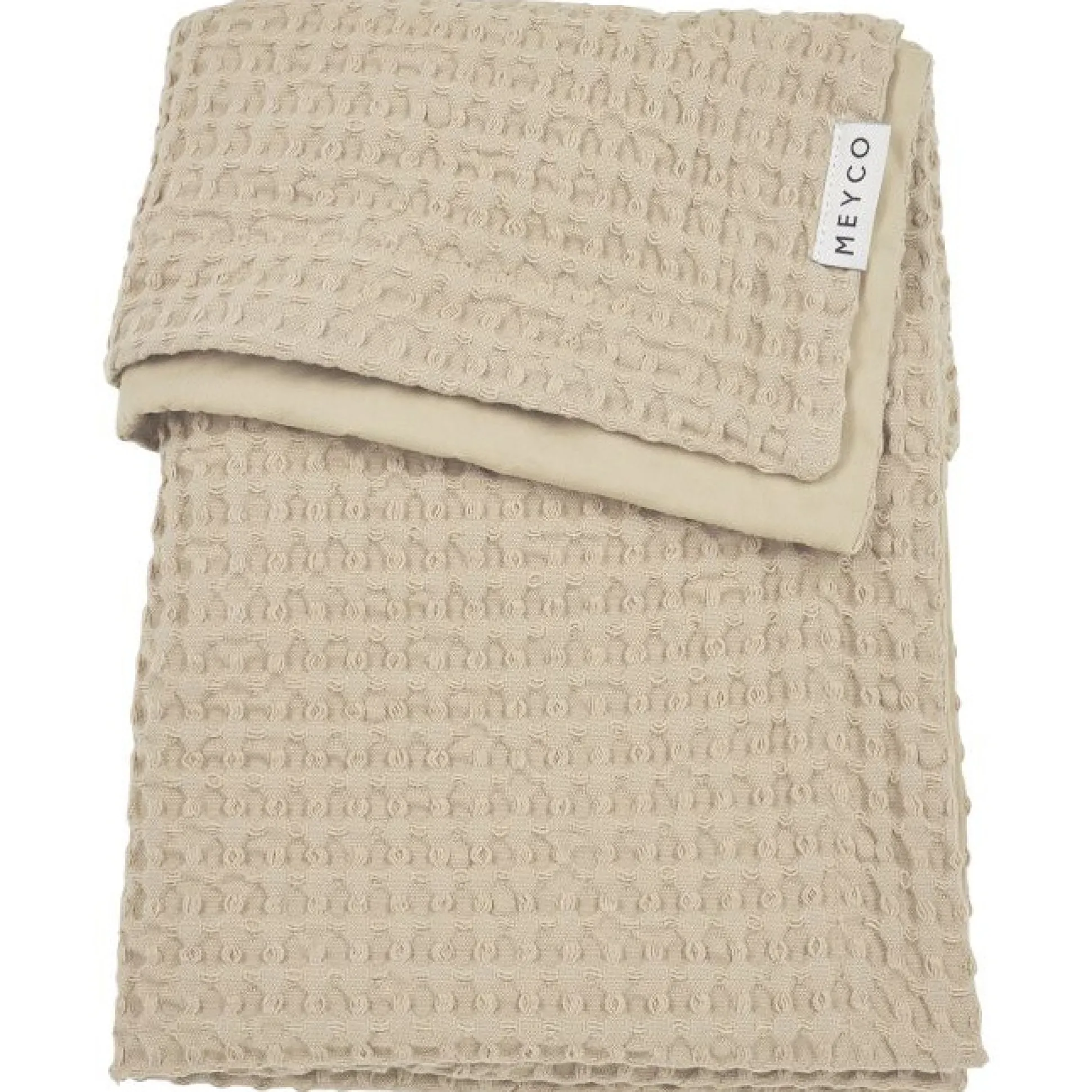 Meyco ledikantdeken wafel beige