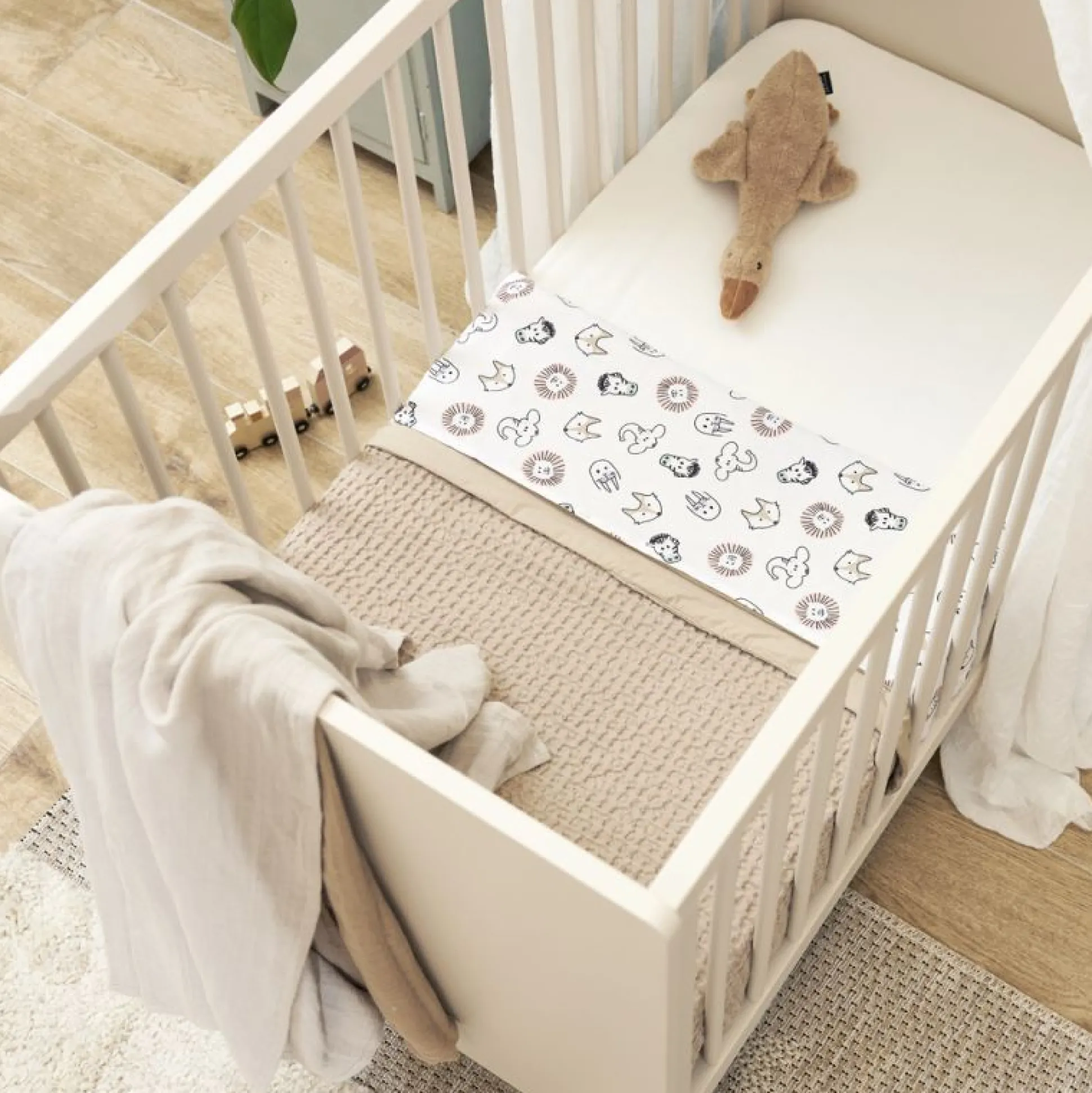 Meyco ledikantdeken wafel beige