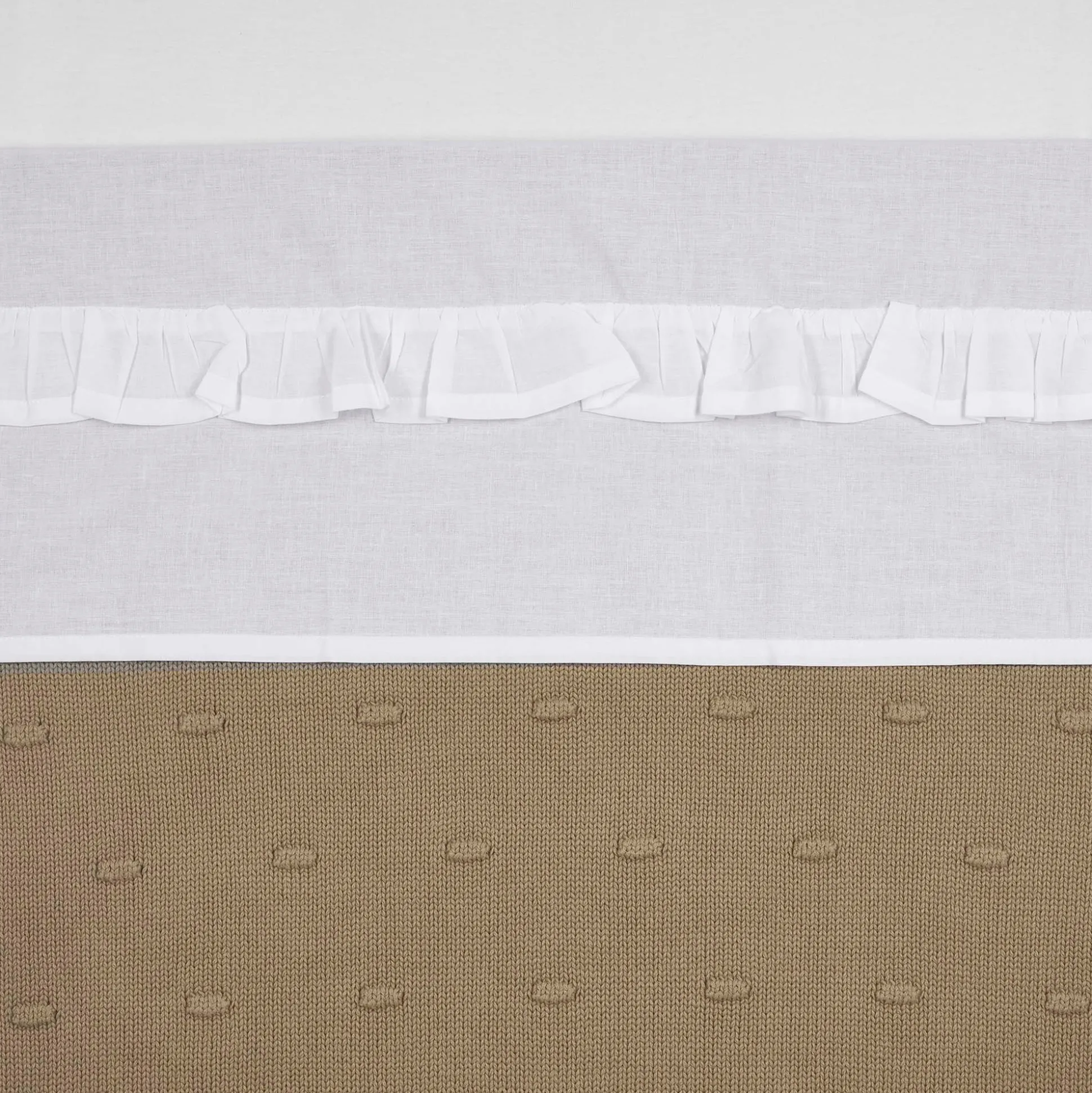 Meyco ledikantlaken ruffle wit