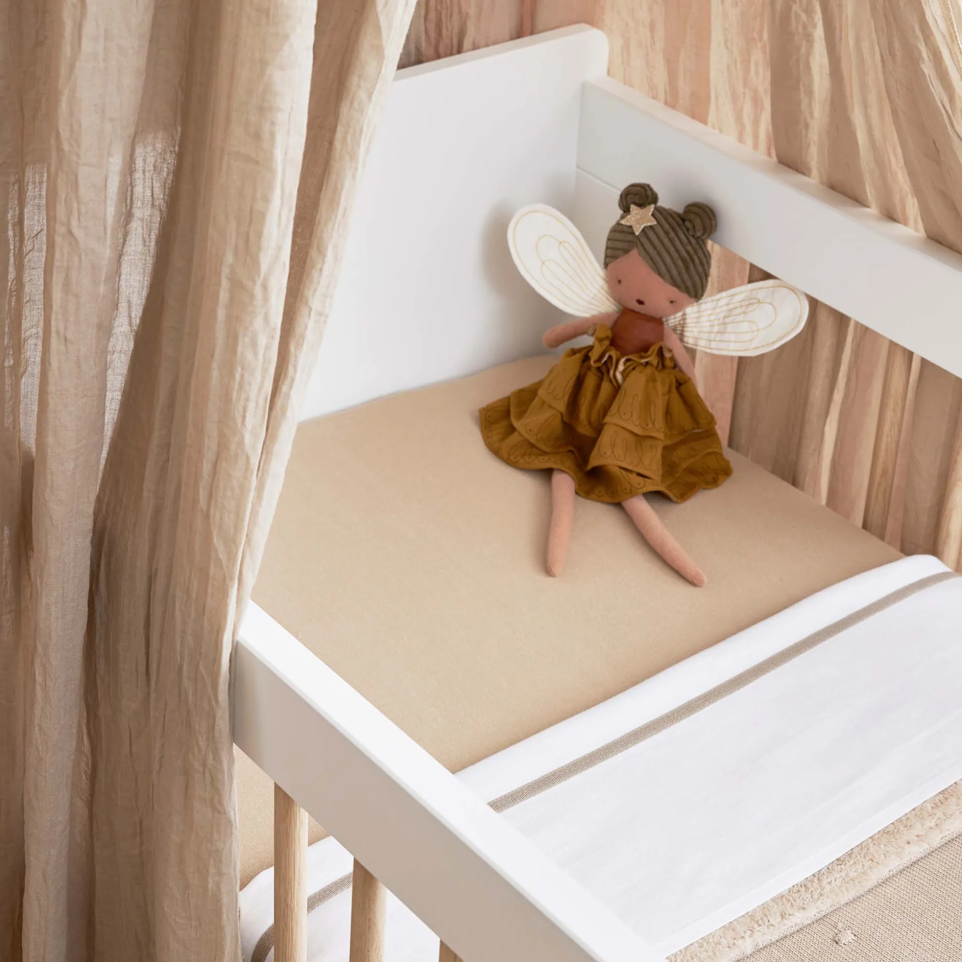 Meyco wieg hoeslaken beige