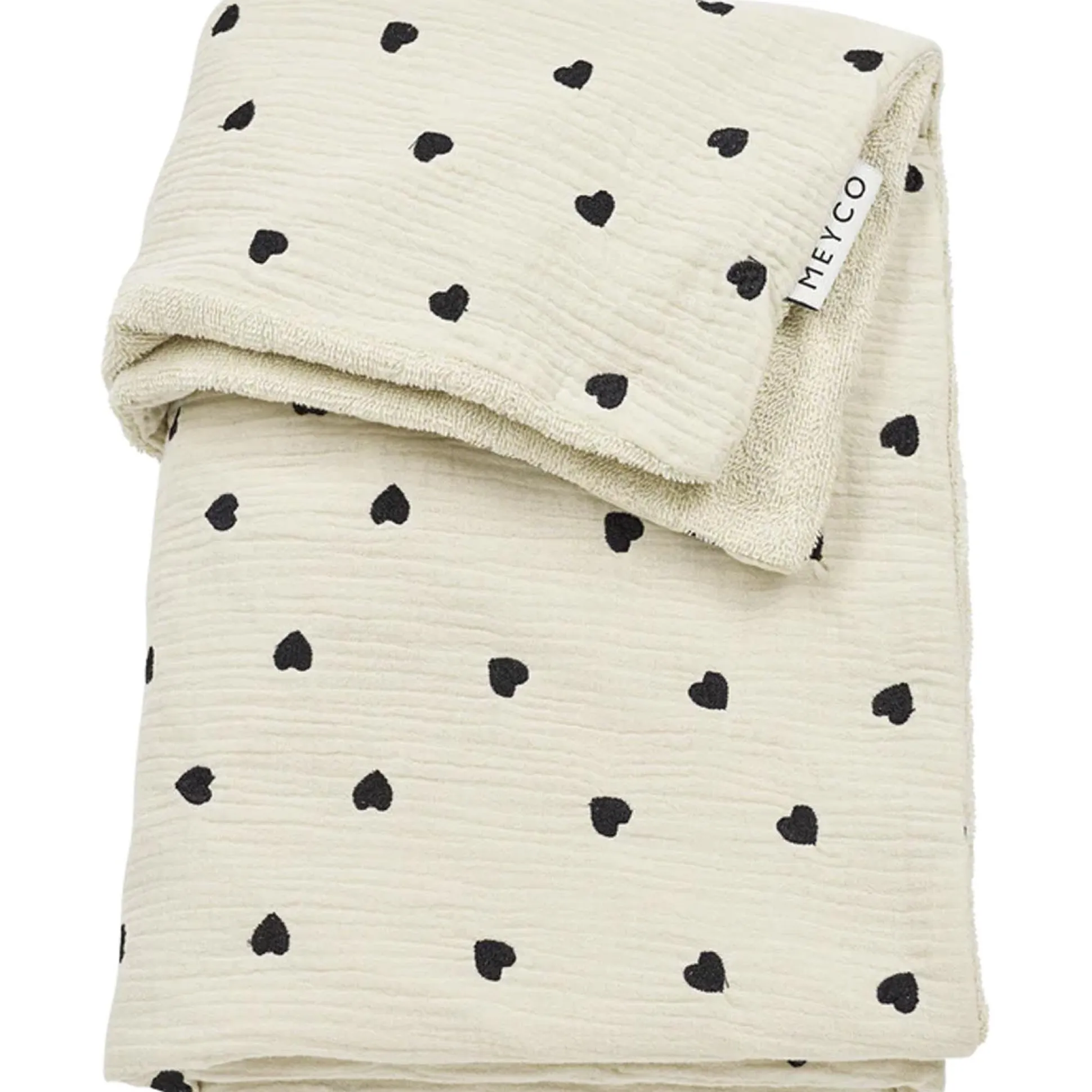 Meyco wiegdeken sweet hearts beige