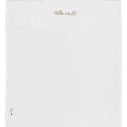 Meyco wieglaken Hello World wit