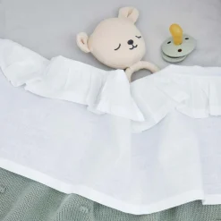 Meyco wieglaken ruffle wit